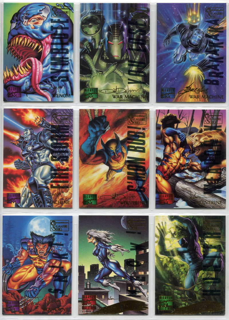 1995 Marvel Masterpieces Series 4 Multi-Foil E-Motion Signature Series Set 150/1 - TvMovieCards.com