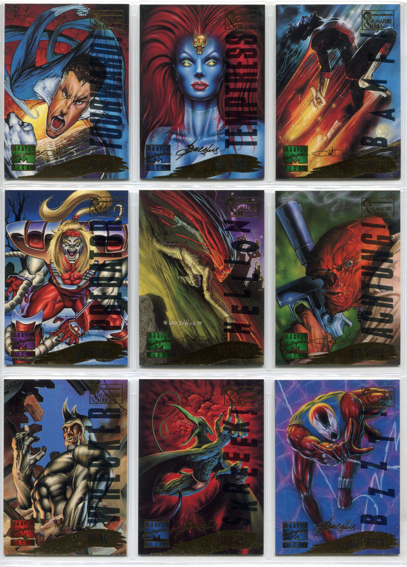 1995 Marvel Masterpieces Series 4 Multi-Foil E-Motion Signature Series Set 150/1 - TvMovieCards.com
