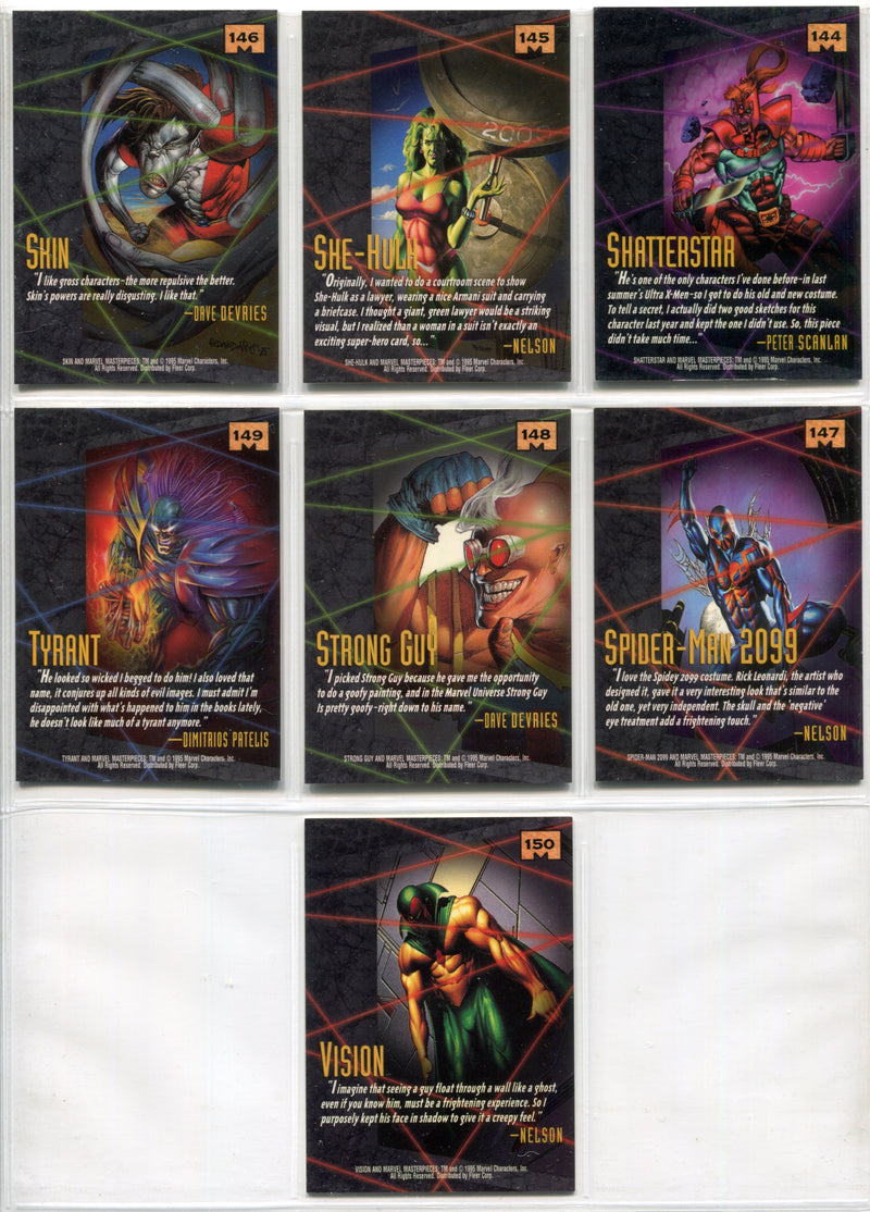 1995 Marvel Masterpieces Series 4 Multi-Foil E-Motion Signature Series Set 150/1 - TvMovieCards.com