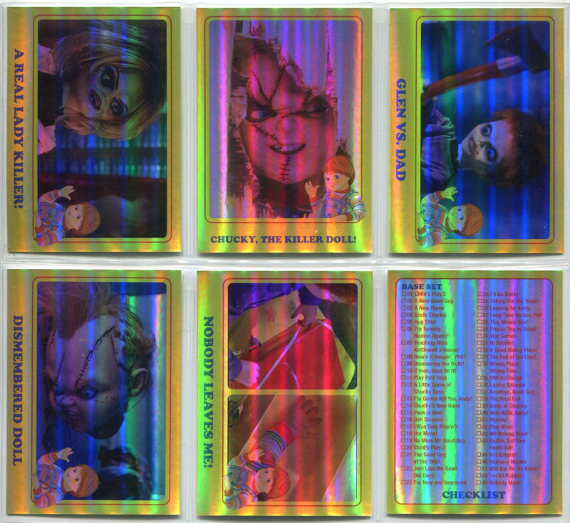 2018 Fright Rags Child's Play Chucky Complete Parallel Rainbow Foil Set 78/78 - TvMovieCards.com
