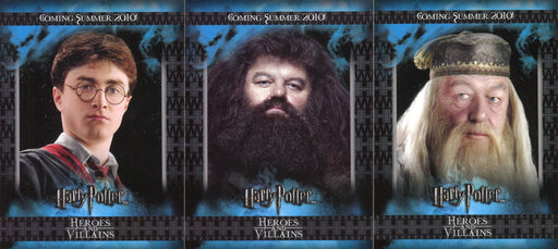 Harry Potter Heroes & Villains Promo Card Set 3 Cards P1 P2 P3 Artbox 2010 - TvMovieCards.com