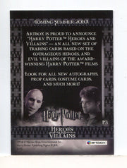 Harry Potter Heroes & Villains Single Promo Card P3 Artbox 2010 - TvMovieCards.com