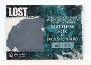 Lost Archives Matthew Fox as Jack Shephard Relic Costume Card #049/375 - TvMovieCards.com