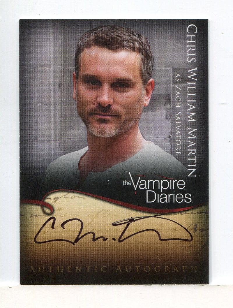 Vampire Diaries Season One Chris W. Martin as Zach Salvatore Autograph Card A18 - TvMovieCards.com
