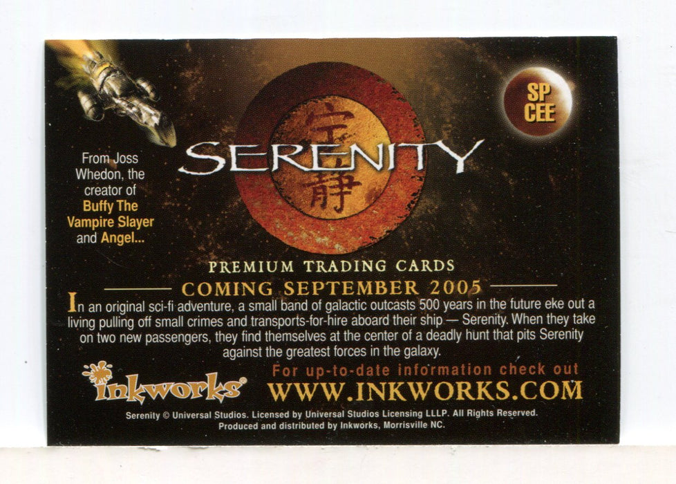 2005 Serenity Firefly Movie Promotional Promo Card SP CEE Inkworks 2005 - TvMovieCards.com
