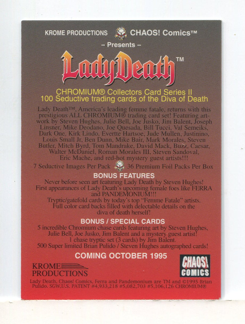 Lady Death II Steven Hughes Jason Jensen Brian Polido Autograph Promo Card - TvMovieCards.com