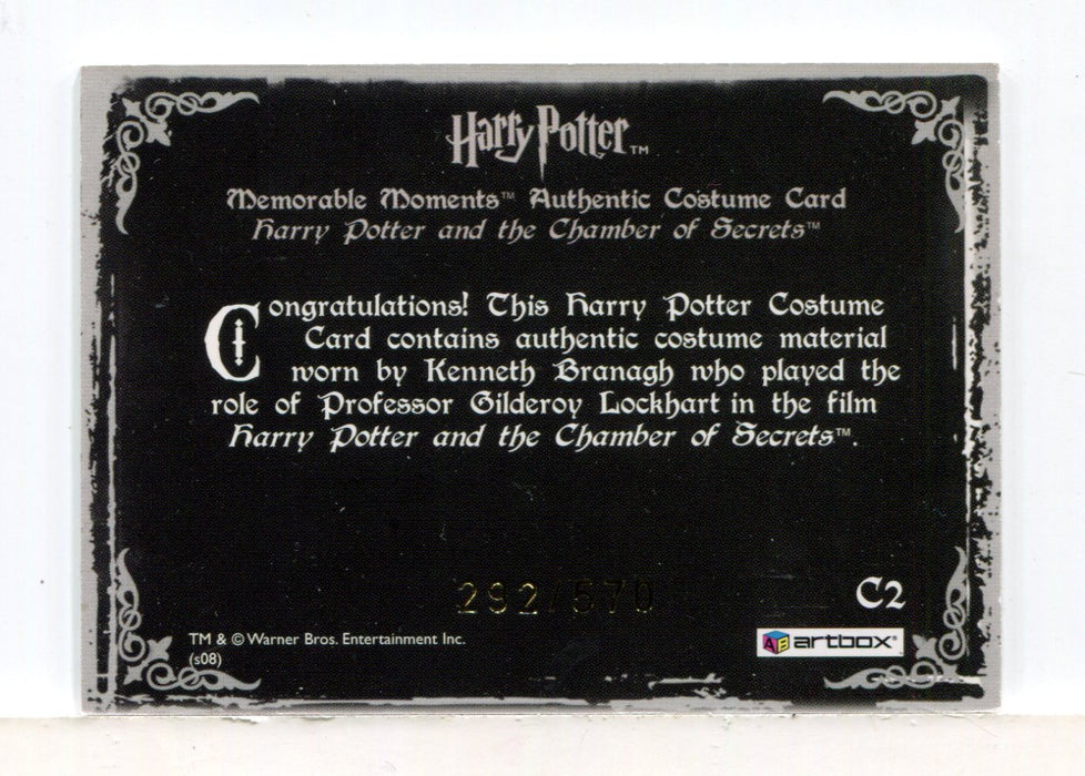 Harry Potter Memorable Moments 2 Gilderoy Lockhart Costume Card HP C2 #292/570 - TvMovieCards.com