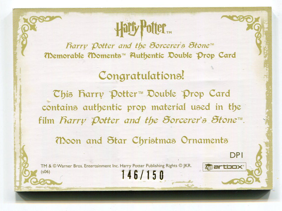 Harry Potter Memorable Moments Ornaments Double Prop Card HP DP1 #146/150 - TvMovieCards.com