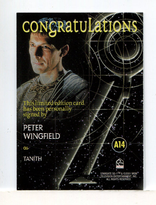 Stargate SG-1 Season Four Peter Wingfield as Tanith Autograph Card A14 - TvMovieCards.com