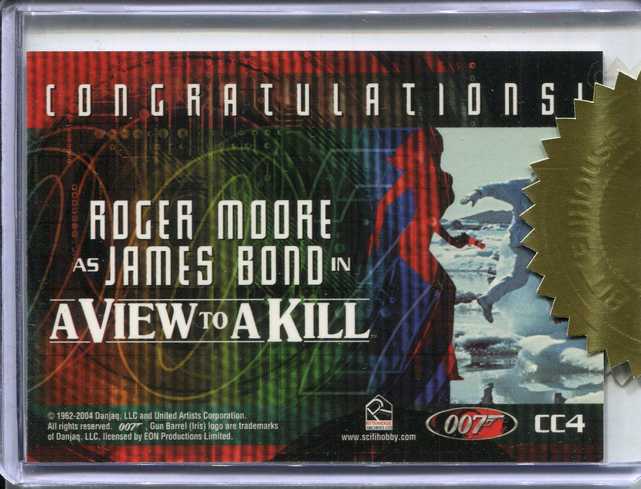 James Bond Dangerous Liaisons Roger Moore Case Topper Costume Card CC4 - TvMovieCards.com