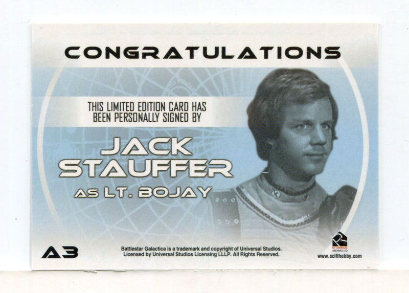 Battlestar Galactica Complete Jack Stauffer Autograph Card A3 - TvMovieCards.com