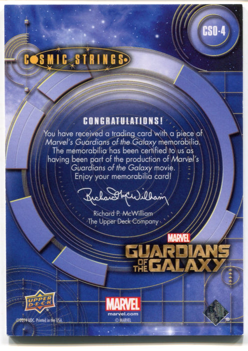 2014 Guardians of the Galaxy Relic Costume Card CSO-4 Rocket Upperdeck - TvMovieCards.com