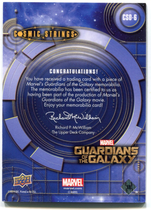 2014 Guardians of the Galaxy Relic Costume Card CSO-6 Ronan Upperdeck - TvMovieCards.com