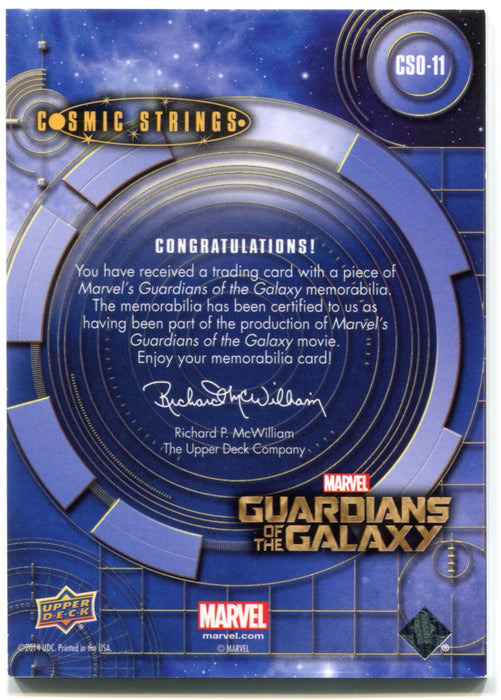 2014 Guardians of the Galaxy Relic Costume Card CSO-11 Star Lord Upperdeck - TvMovieCards.com
