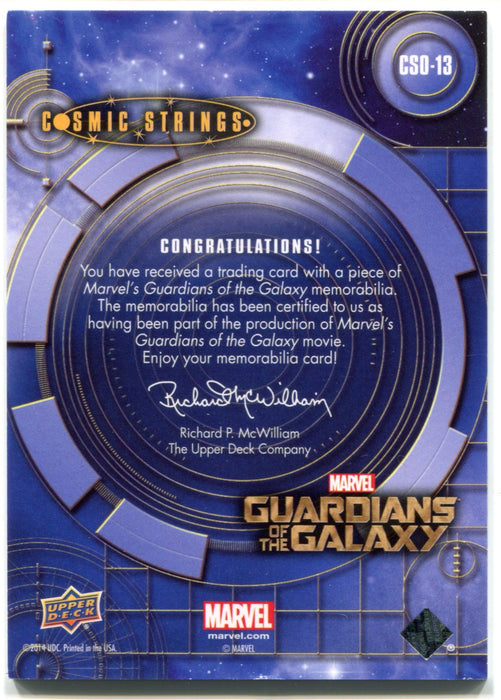 2014 Guardians of the Galaxy Relic Costume Card CSO-13 Drax the Destroyer Upperd - TvMovieCards.com