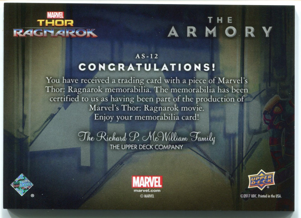 2017 Thor Ragnarok Armory Costume Card AS-12 Loki Upperdeck - TvMovieCards.com