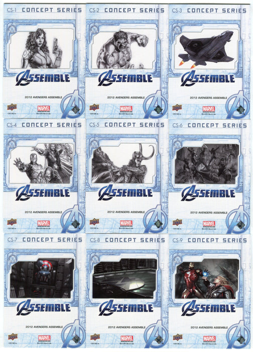 2012 Avengers Assemble Concept Series Chase Trading Card Set CS-1/CS-9 - TvMovieCards.com
