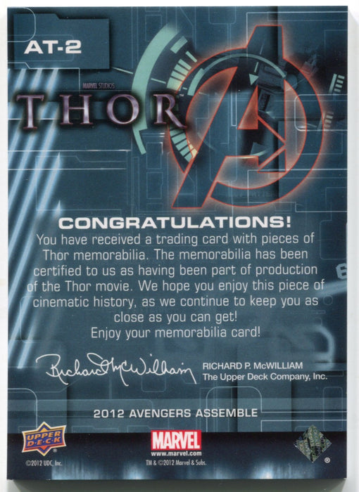 2012 Avengers Assemble Trio Memorabilia Costume Card AT-2 Upperdeck - TvMovieCards.com