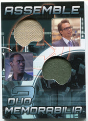 2012 Avengers Assemble Duo Memorabilia Costume Card AD-5 Upperdeck - TvMovieCards.com