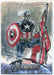 2012 Avengers Assemble Captain America Sketch Card by Richard McWilliam - TvMovieCards.com