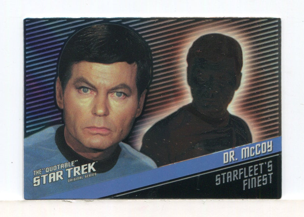 Star Trek TOS Quotable Starfleet's Finest Deforest Kelley Dr. McCoy Chase Card F - TvMovieCards.com