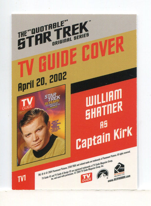 Star Trek TOS Quotable TV Guide Covers Captain Kirk Chase Card TV1 - TvMovieCards.com