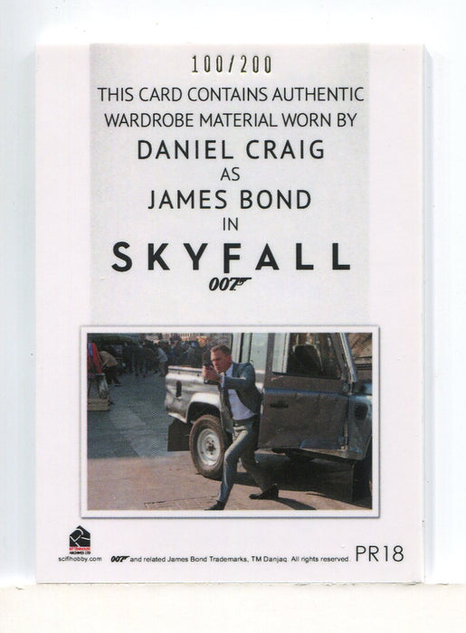 James Bond Archives Spectre James Bond's Suit Relic Costume Card PR18 #100/200 - TvMovieCards.com