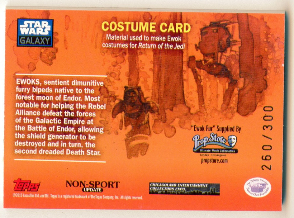 Star Wars Galaxy 6 Non-Sport Update & Popstore Ewok Costume Card #260/300 - TvMovieCards.com