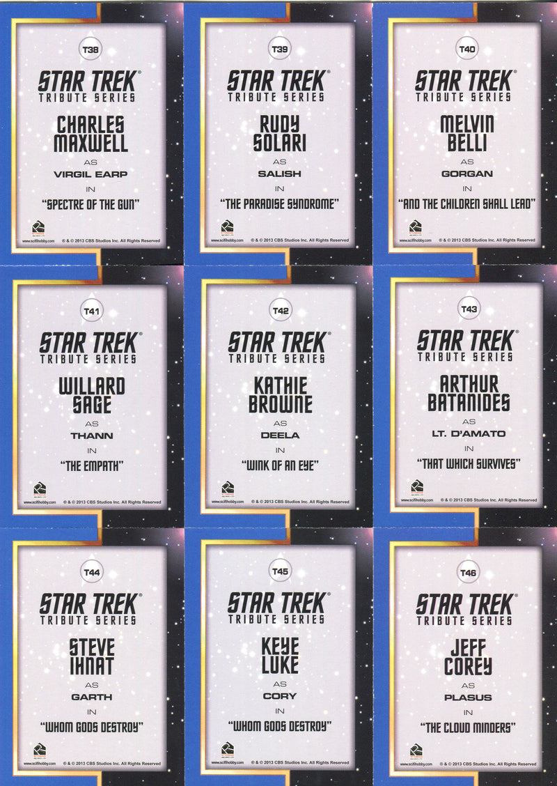 Star Trek TOS The Original Series Heroes Villains Tribute Chase Card Set T38 - T - TvMovieCards.com