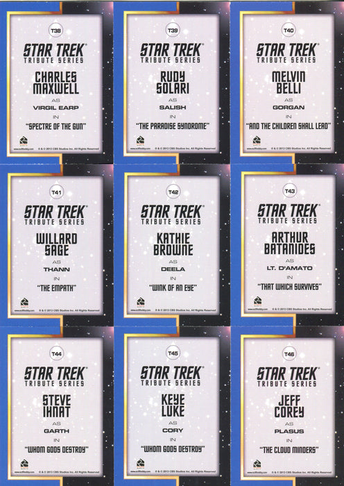 Star Trek TOS The Original Series Heroes Villains Tribute Chase Card Set T38 - T - TvMovieCards.com