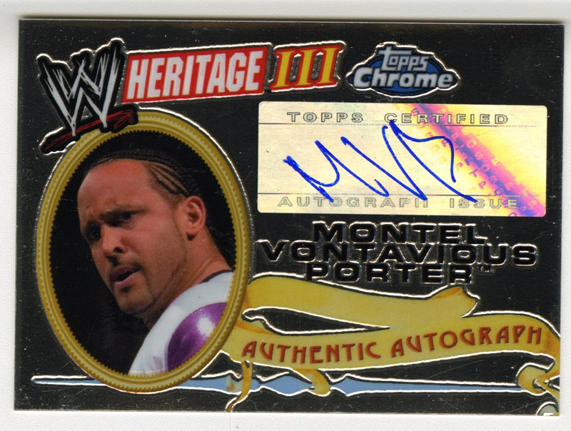 2008 WWE Heritage III Montel Vontavious Porter MVP Autograph Trading Card Topps - TvMovieCards.com