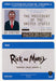2019 Rick and Morty Season 2 Convention Metal Chase Card M8 U.S. President - TvMovieCards.com