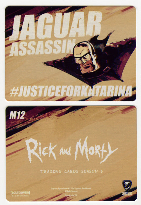 2020 Rick and Morty Season 3 Convention Metal Chase Card M12 Jaguar Assassin - TvMovieCards.com