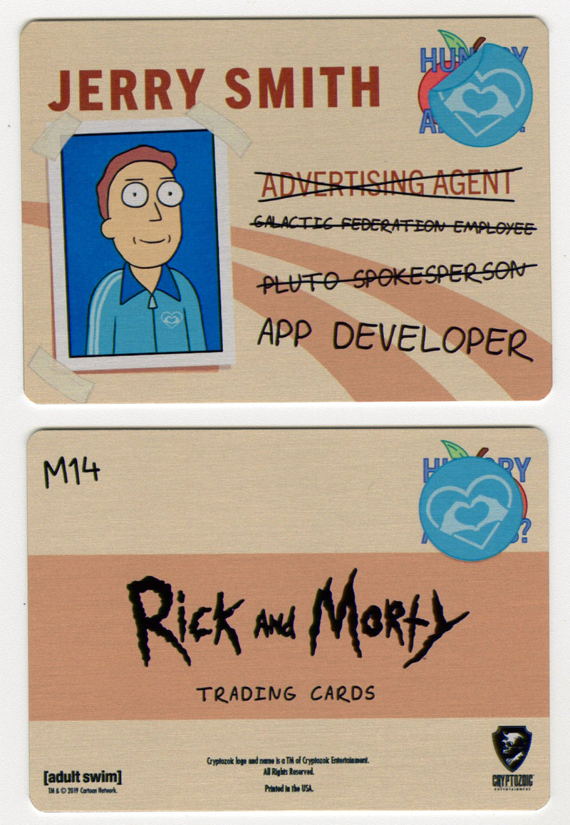 2020 Rick and Morty Season 3 Convention Metal Chase Card M14 Jerry Smith - TvMovieCards.com