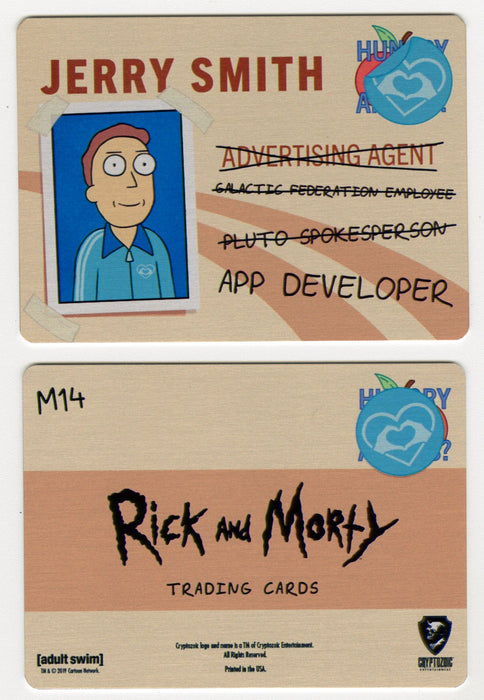 2020 Rick and Morty Season 3 Convention Metal Chase Card M14 Jerry Smith - TvMovieCards.com