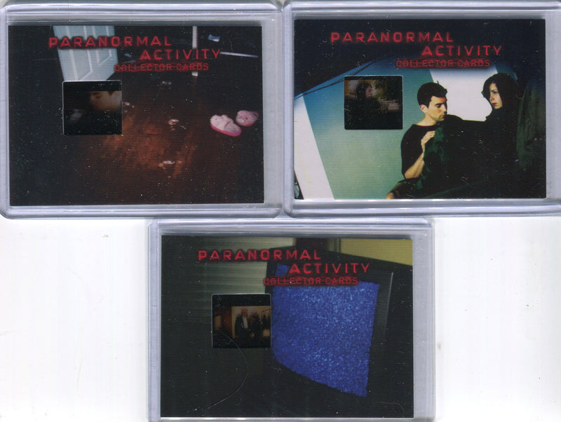 Paranormal Activity Movie Film Cell Chase Card Set Cell 1 thru Cell 3 - TvMovieCards.com