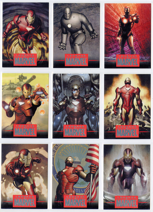 2010 Legends of Marvel Series 1 Iron Man 9 Chase Card Set L1-L9 #/1939 - TvMovieCards.com