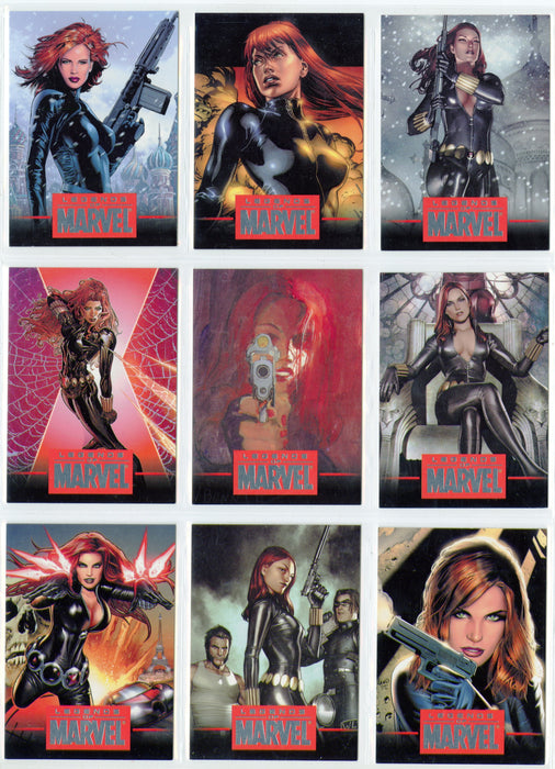 2010 Legends of Marvel Series 1 Black Widow 9 Chase Card Set L1-L9 #/1939 - TvMovieCards.com
