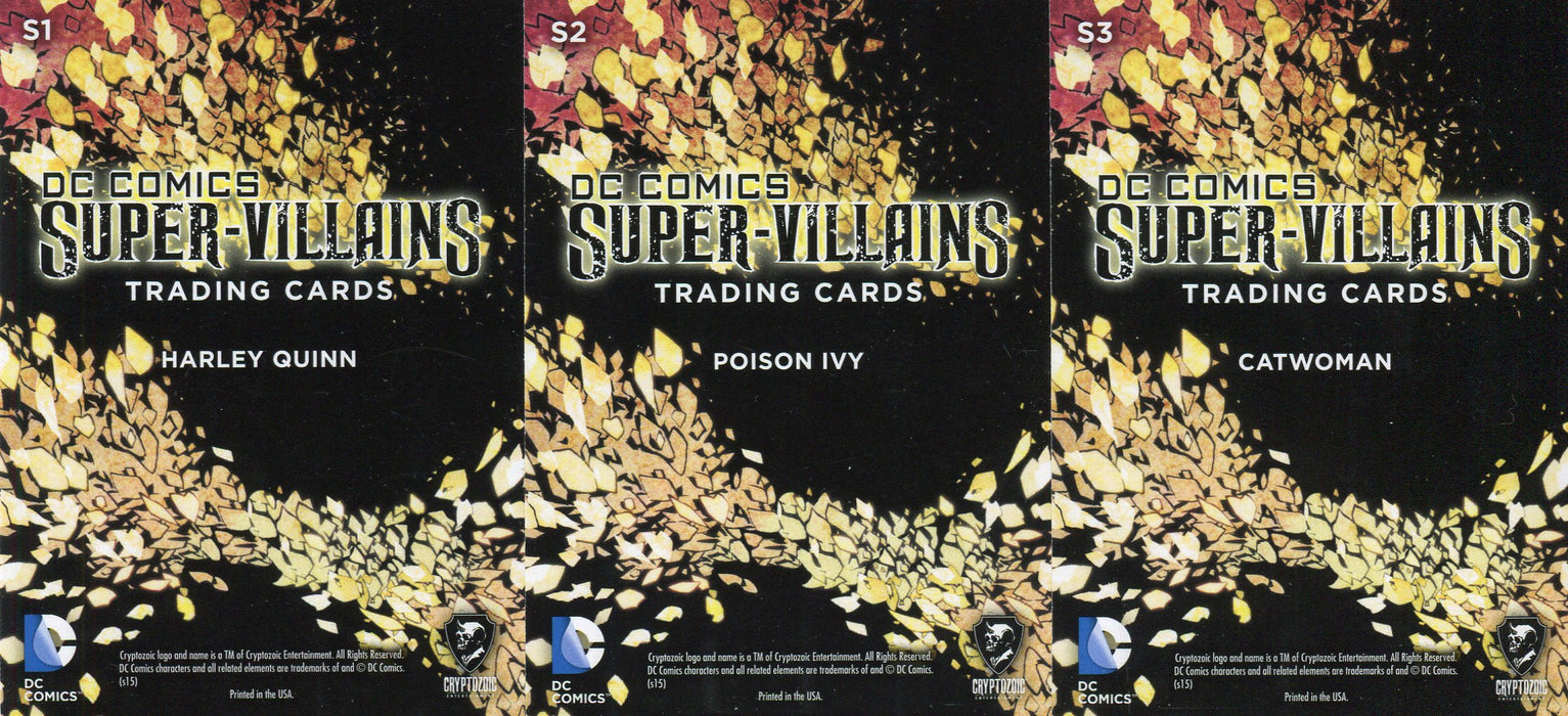 2015 DC Comics Super-Villains Siren Chase Card Set S1 thru S3 - TvMovieCards.com