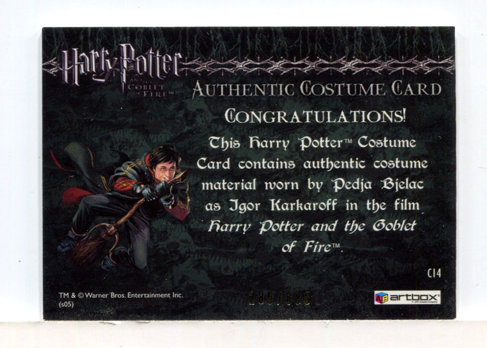 Harry Potter and the Goblet of Fire Igor Karkaroff Costume Card HP C14 #280/800 - TvMovieCards.com