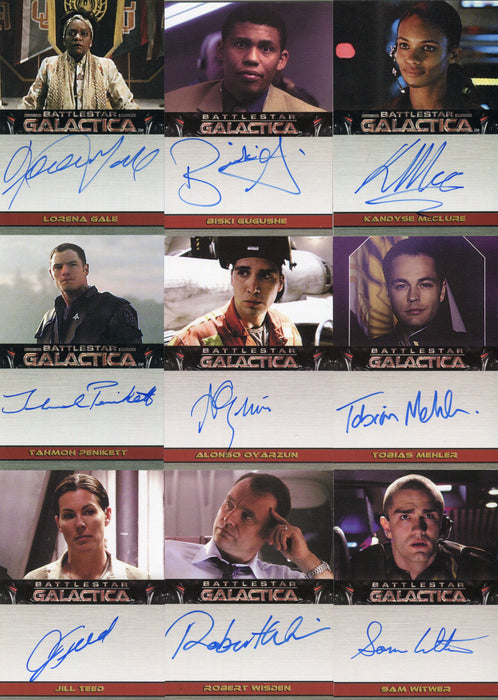 Battlestar Galactica Season One Autograph Card Lot 9 Cards - TvMovieCards.com