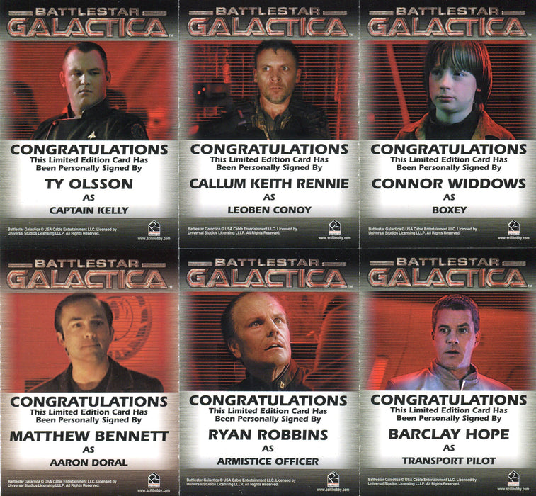 Battlestar Galactica Premiere Edition Autograph Card Lot 6 Cards - TvMovieCards.com