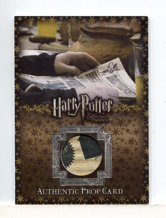 Harry Potter Order Phoenix Update Daily Prophet Prop Card P3 HP #072/505 - TvMovieCards.com