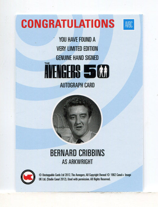 Avengers TV 50th Anniversary Bernard Cribbins as Arkwright Autograph Card AVBC - TvMovieCards.com