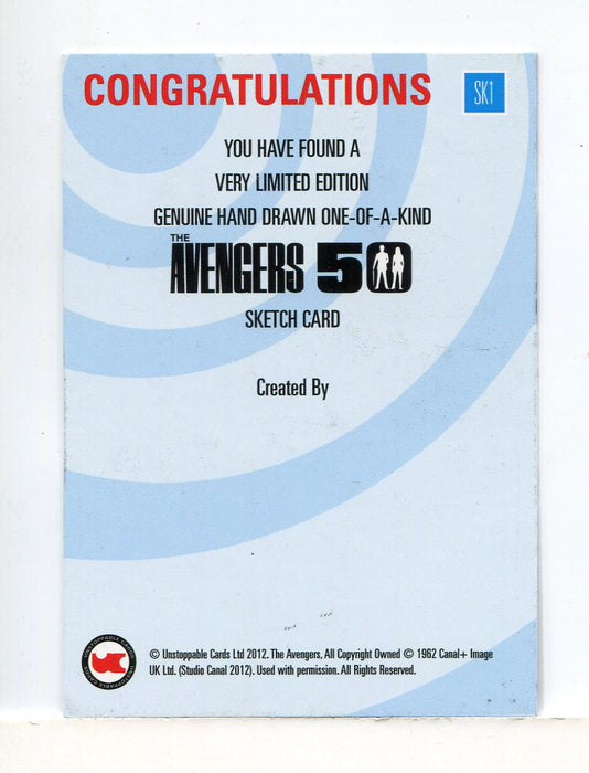 Avengers TV 50th Anniversary Autograph Sketch Card SK1 - TvMovieCards.com