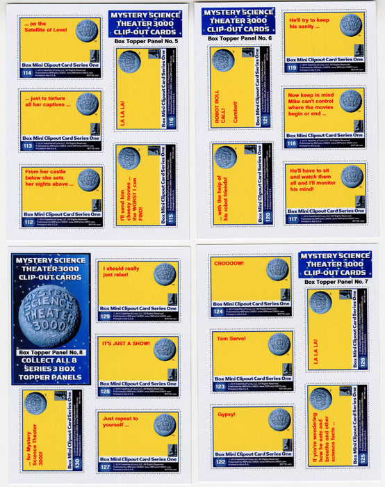 2019 MST3K Mystery Science Theater 3000 S3 Box Topper Mini Clipout 8 Card Set - TvMovieCards.com