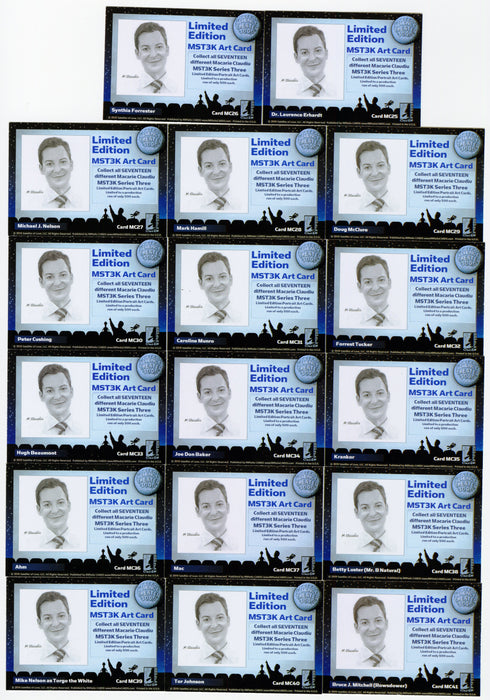 2019 MST3K Mystery Science Theater 3000 S3 Art Card Chase Set MC25-MC41 - TvMovieCards.com