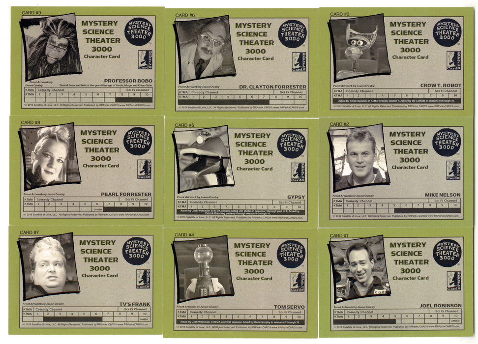 2019 MST3K Mystery Science Theater 3000 S3 Retro Character Card Chase Set #1-#9 - TvMovieCards.com