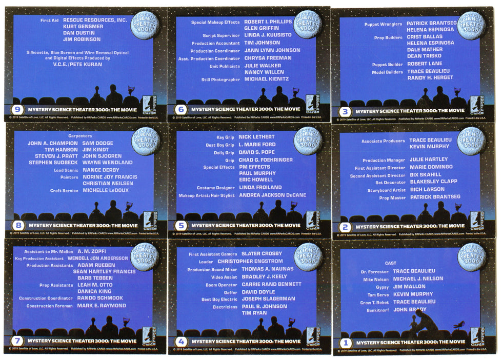 2019 MST3K Mystery Science Theater 3000 S3 The Movie Chase Card Set #1-#9 - TvMovieCards.com