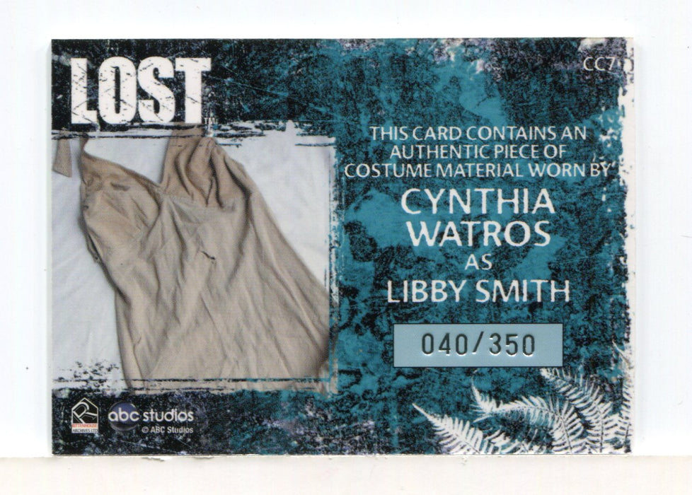 Lost Relics Cynthia Watros as Libby Smith Relic Costume Card CC7 #040/350 - TvMovieCards.com